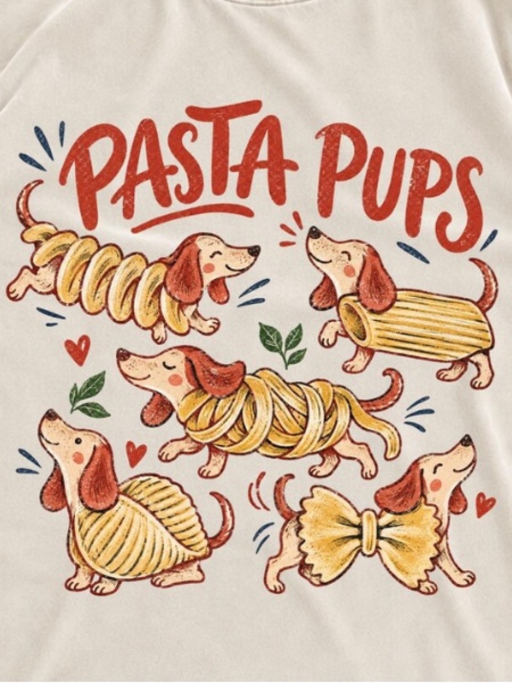 Off White 'Pasta Pups' Graphic T-Shirt
